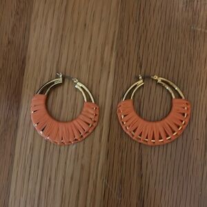 Orange and Gold Earrings